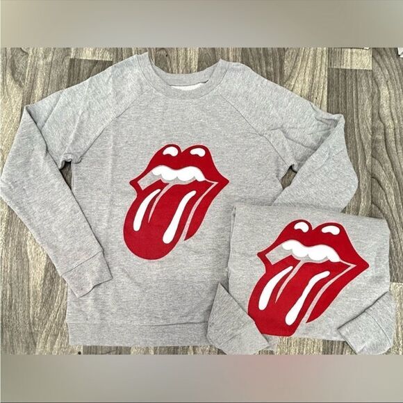 Heather Gray Classic Rolling Stones Vintage Inspired Crewneck Sweatshirt - Picture 7 of 7
